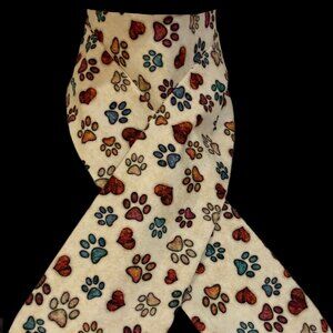 Classic Shaped Equestrian Fox Hunting Stock Tie Hearts Paw Print Hound
